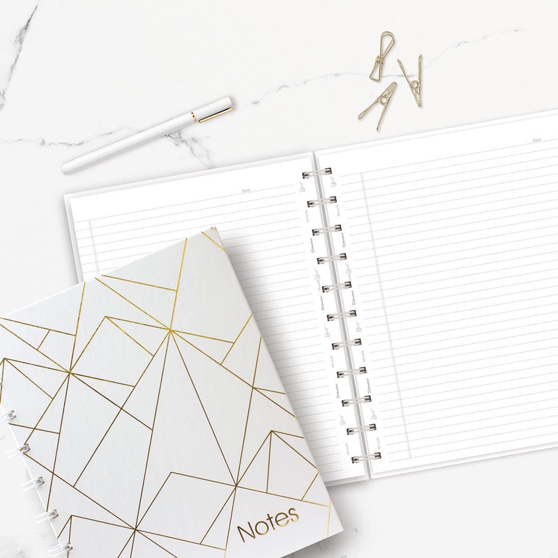 Blueline MiracleBind Notebook, Gold Collection, White, Large, 11 x 9 1/16 inches (AF3100.01) - Image 4